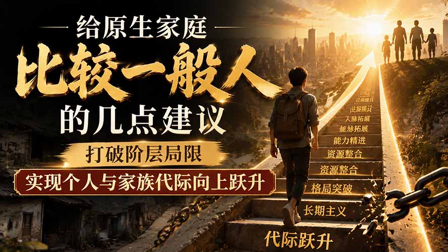 图片[2]-付费文章：给原生家庭比较一般人的几点建议，打破阶层局限，实现个人与家族代际向上跃升-宝藏屋创业网