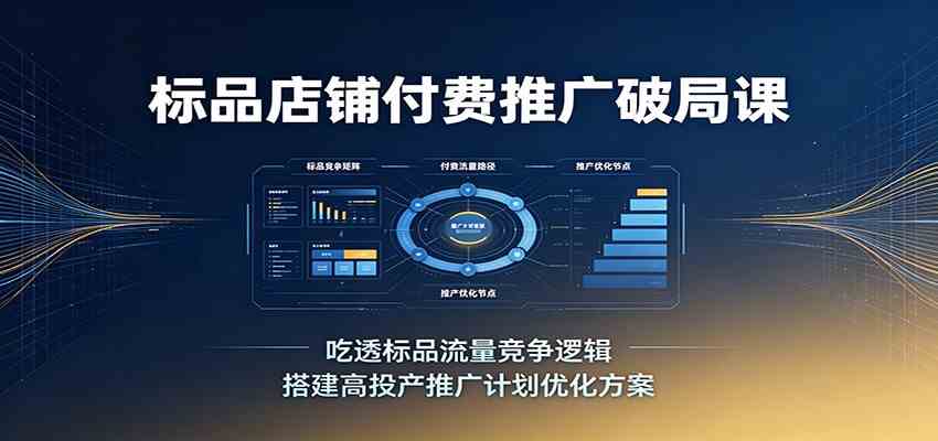 标品店铺付费推广破局课：吃透标品流量竞争逻辑，搭建高投产推广计划优化方案-宝藏屋创业网