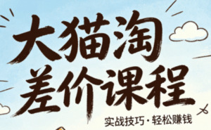 大猫淘差价课程(更新8月)-宝藏屋创业网