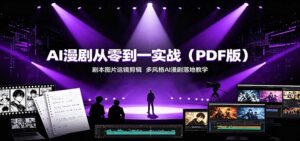 AI漫剧从零到一实战(PDF版):剧本图片运镜剪辑,多风格AI漫剧落地教学-宝藏屋创业网