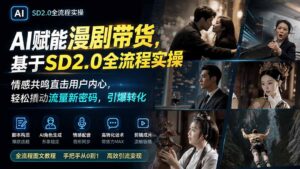 AI赋能漫剧带货，基于SD2.0全流程实操；情感共鸣直击用户内心，轻松撬动流量新密码，引爆转化-宝藏屋创业网