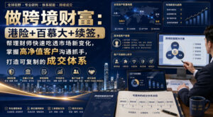 做跨境财富：港险+百慕大+续签，帮理财师快速吃透市场新变化，掌握高净值客户沟通抓手，打造可复制的成交体系-宝藏屋创业网