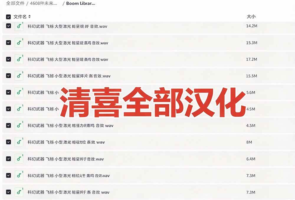 （20696期）顶级音效合集！4600+种未来科幻武器开枪射击战斗音效素材合集，全部中文汉化 Boom Library – Cyber W