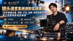 （20434期）镜头语言系统进阶实战课：18节掌握设备、构图、灯光、运镜、转场及帧率，建立完整电影语言体系-宝藏屋创业网