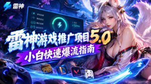 雷神游戏推广项目5.0-小白快速爆流指南，最的好一天收益就1K+-宝藏屋创业网
