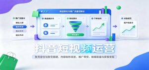 抖音短视频运营:账号定位与账号搭建,内容制作宣发,推广带货、数据复盘与获客变现-宝藏屋创业网