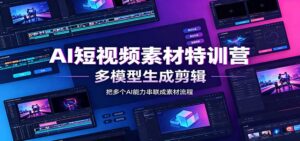 AI短视频素材特训营：Codex本地部署实操，多模型生成剪辑，爆量素材挖掘教学-宝藏屋创业网