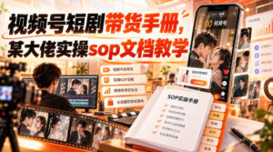 视频号短剧带货手册，某大佬实操sop文档教学-宝藏屋创业网
