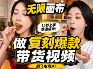 无限画布复刻二创带货视频搭建教学,实操教学,一键复刻爆款带货视频-宝藏屋创业网