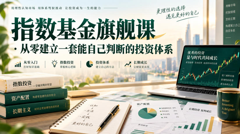 指数基金旗舰课·从零建立一套能自己判断的投zi体系-宝藏屋创业网