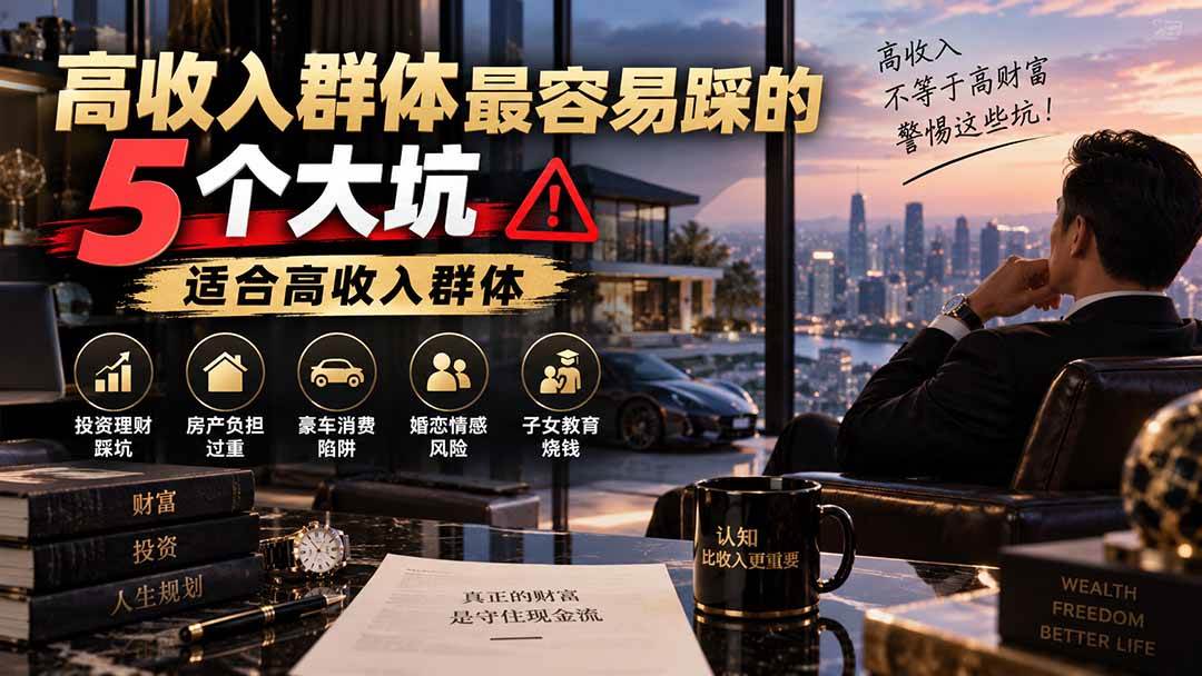 （20289期）付费文章：高收入群体最容易踩的5个大坑，适合高收入群体-宝藏屋创业网