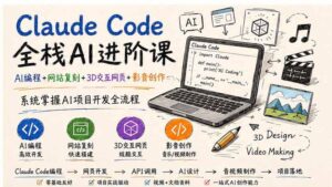 (20188期)Claude Code全栈AI进阶课-更新;AI编程+网站复刻+3D交互网页+影音创作,系统掌握AI项目开发全流程-宝藏屋创业网