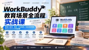 （20518期）WorkBuddy教育场景全流程实战课：掌握AI备课、教研、作业批改、无生试讲陪练及QuickForm本地部署-宝藏屋创业网