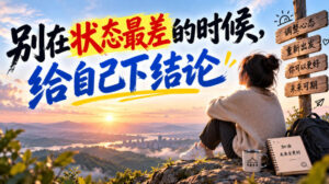 某公众号付费文章:别在状态最差的时候,给自己下结论-宝藏屋创业网