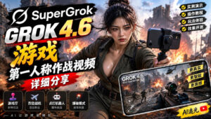 Grok 4.6也能做游戏?第一人称作战视频实测|玩法详细讲解-宝藏屋创业网