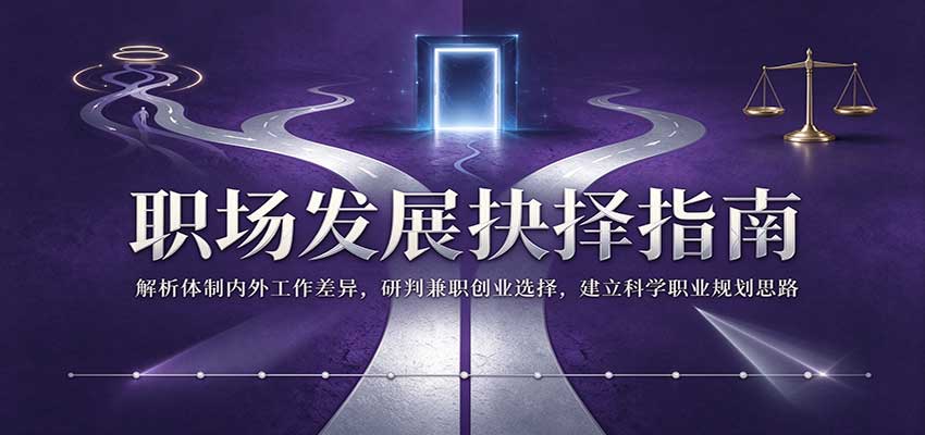 职场发展抉择指南：解析体制内外工作差异，研判兼职创业选择，建立科学职业规划思路-宝藏屋创业网