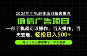 (20499期)当天做当天见收益,一部手机就能操作,普通人绝对不能错过的副业项目!-宝藏屋创业网