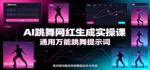 AI跳舞网红生成实操课:通用万能跳舞提示词,多模型适配,人物舞蹈视频制作全套教学-宝藏屋创业网