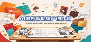 AI漫剧智能量产创作营:剧本分镜角色配音剪辑,吃透风控变现与职业成长路径-宝藏屋创业网