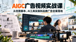 AIGC广告视频实战课｜从创意脚本、AI工具实操到品牌广告全案落地-宝藏屋创业网