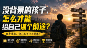 付费文章:没背景的孩子,怎么才能给自己谋个前途?-宝藏屋创业网