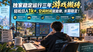 三款AI自动化游戏,日入千元,长期稳定,毫无保留的全部教给你!-宝藏屋创业网