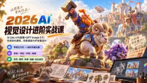 (20424期)2026AI视觉设计进阶实战课-更新:学习MJ+PS香蕉+GPT Image 2.0,完成角色建筑、场景插画与IP全案设计-宝藏屋创业网