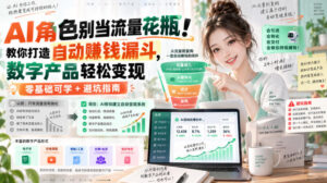 AI角色别当流量花瓶!教你打造自动賺钱漏斗,数字产品轻松变现(零基础可学+避坑指南)【原创双语字幕】-宝藏屋创业网