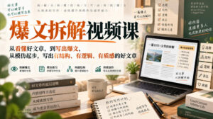 爆文拆解视频课,从看懂好文章,到写出爆文,从模仿起步,写出有结构、有逻辑、有质感的好文章-宝藏屋创业网