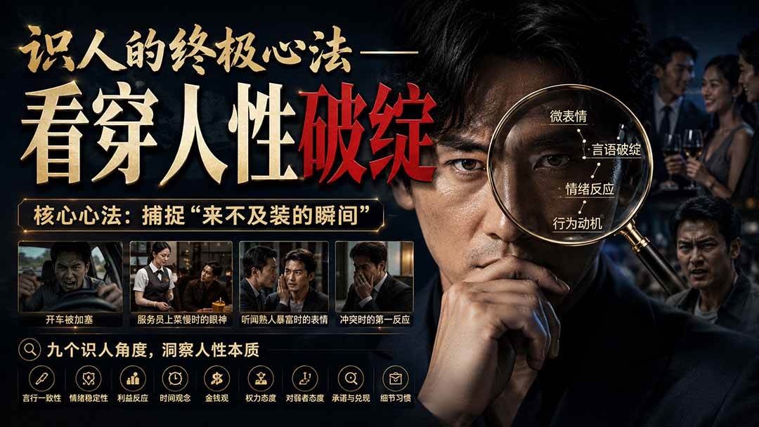 （20300期）付费文章：识人的终极心法——看穿人性破绽-宝藏屋创业网