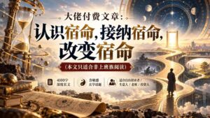 (20673期)【无水印】大佬付费文章:认识宿命,接纳宿命,改变宿命(本文只适合非上班族阅读)-宝藏屋创业网