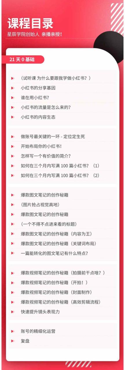 (20341期)小红书21天图文视频爆款创作课:掌握选题、图片、标题、内容、关键词与脚本剪辑,建立持续创作体系 (20341期)小红书21天图文视频爆款创作课:掌握选题、图片、标题、内容、关键词与脚本剪辑,建立持续创作体系