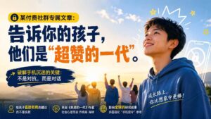 (20222期)某付费社群专属文章:告诉你的孩子,他们是“超赞的一代”。-宝藏屋创业网