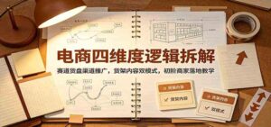 电商四维度逻辑拆解:赛道货盘渠道推广,货架内容双模式,初阶商家落地教学-宝藏屋创业网