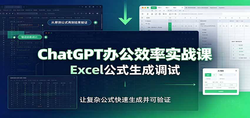 ChatGPT办公效率实战课：提示词技巧，Excel公式生成调试，文档编写教程-宝藏屋创业网