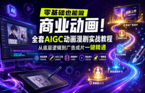 零基础也能做商业动画!全套AIGC动画漫剧实战教程,从底层逻辑到广告成片一键精通(更新0905)-宝藏屋创业网