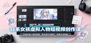 日系女孩虚拟人物短视频创作课:实操仿真人角色搭建,剧本提示词撰写,视频生成剪辑-宝藏屋创业网