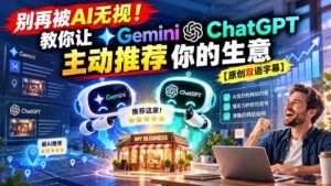 (20737期)别再被AI无视!教你让GeminiChatGPT主动推荐你的生意【原创双语字幕】-宝藏屋创业网