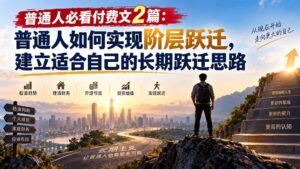 (20262期)普通人必看付费文2篇:普通人如何实现阶层跃迁,建立适合自己的长期跃迁思路-宝藏屋创业网