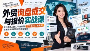 (20424期)外贸询盘成交与报价实战课:通过急单、比价、小客户及12万美元订单案例,掌握需求分析与谈判成交技巧-宝藏屋创业网