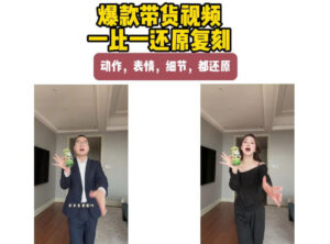 AI带货视频复刻，一比一还原加二创，动作，表情，细节，都还原，新手也能直接套用-宝藏屋创业网