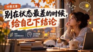 （20716期）【无水印】某付费文章：别在状态最差的时候，给自己下结论-宝藏屋创业网