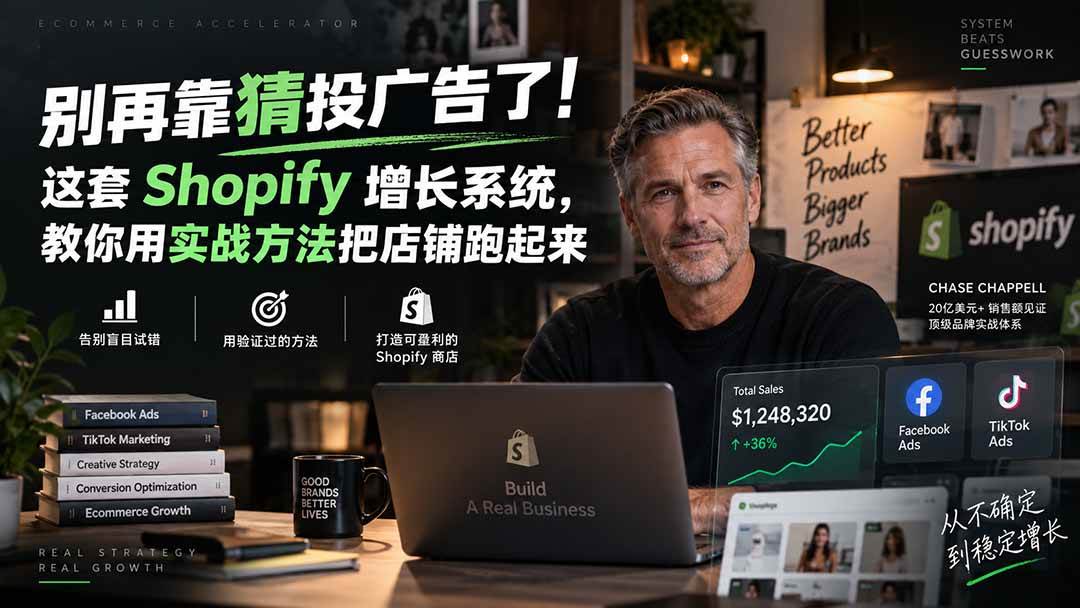 (20367期)别再靠猜投广告了!这套 Shopify 增长系统,教你用实战方法把店铺跑起来【原创双语字幕】 (20367期)别再靠猜投广告了!这套 Shopify 增长系统,教你用实战方法把店铺跑起来【原创双语字幕】