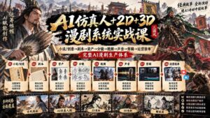 (20685期)AI仿真人+2D+3D漫剧系统实战课:小说/创意→剧本→资产→分镜→视频→声音→剪辑→运营接单,完整AI漫剧生产体系-宝藏屋创业网