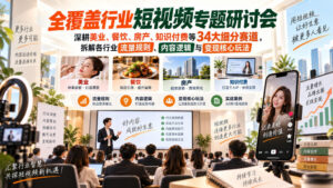 短视频专题研讨会,深耕美业、餐饮、房产、知识付费等34大细分赛道,拆解各行业流量规则、内容逻辑与变现核心玩法-宝藏屋创业网