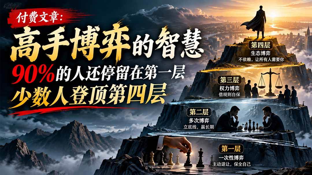 （20628期）【无水印】付费文章：高手博弈的智慧，90%的人还停留在第一层，少数人登顶第四层-宝藏屋创业网