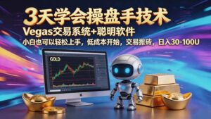 (20314期)三天学会操盘手技术【顺势而为第八期】Vegas交易技术+聪明软件,日赚50-300U-宝藏屋创业网