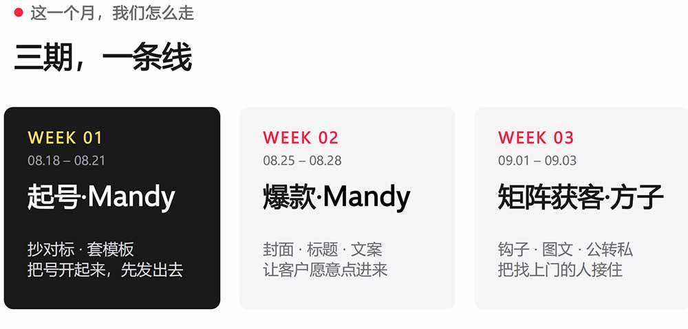 (20237期)AI+小红书变现2026实战营-9月:Mandy起号爆款+方子矩阵获客,掌握封面文案、图文钩子与私域转化完整方法体系 (20237期)AI+小红书变现2026实战营-9月:Mandy起号爆款+方子矩阵获客,掌握封面文案、图文钩子与私域转化完整方法体系