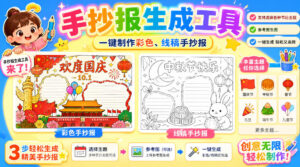 手抄报批量生成工具来了,完全免费,告别豆包生图,高清无水印-宝藏屋创业网