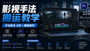 影视手法搬运教学,手法配合CR+模板操作,需要电脑,提供软件+配置参数-宝藏屋创业网